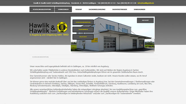 Webdesign Augsburg für Schädlingsbekämpfer