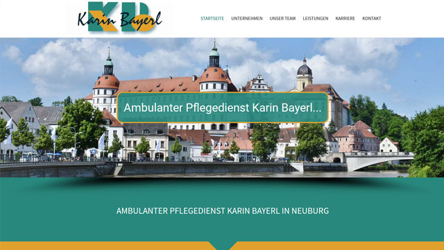 Webdesign Augsburg für Krankenpflege