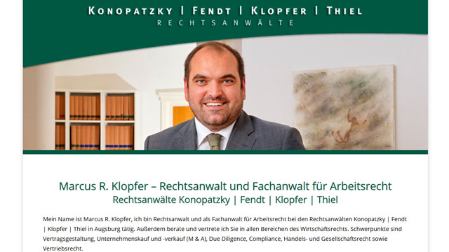 Marcus R. Klopfer – Rechtsanwalt und Fachanwalt für Arbeitsrecht – Augsburg