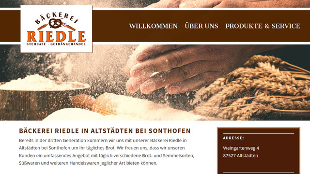 Webdesign Augsburg für Bäcker