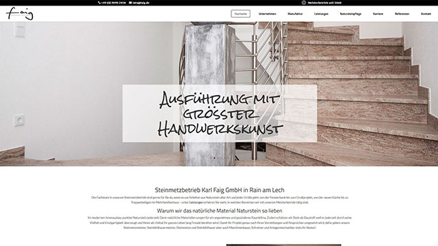 faig GmbH – Steinmetzbetrieb in Rain am Lech