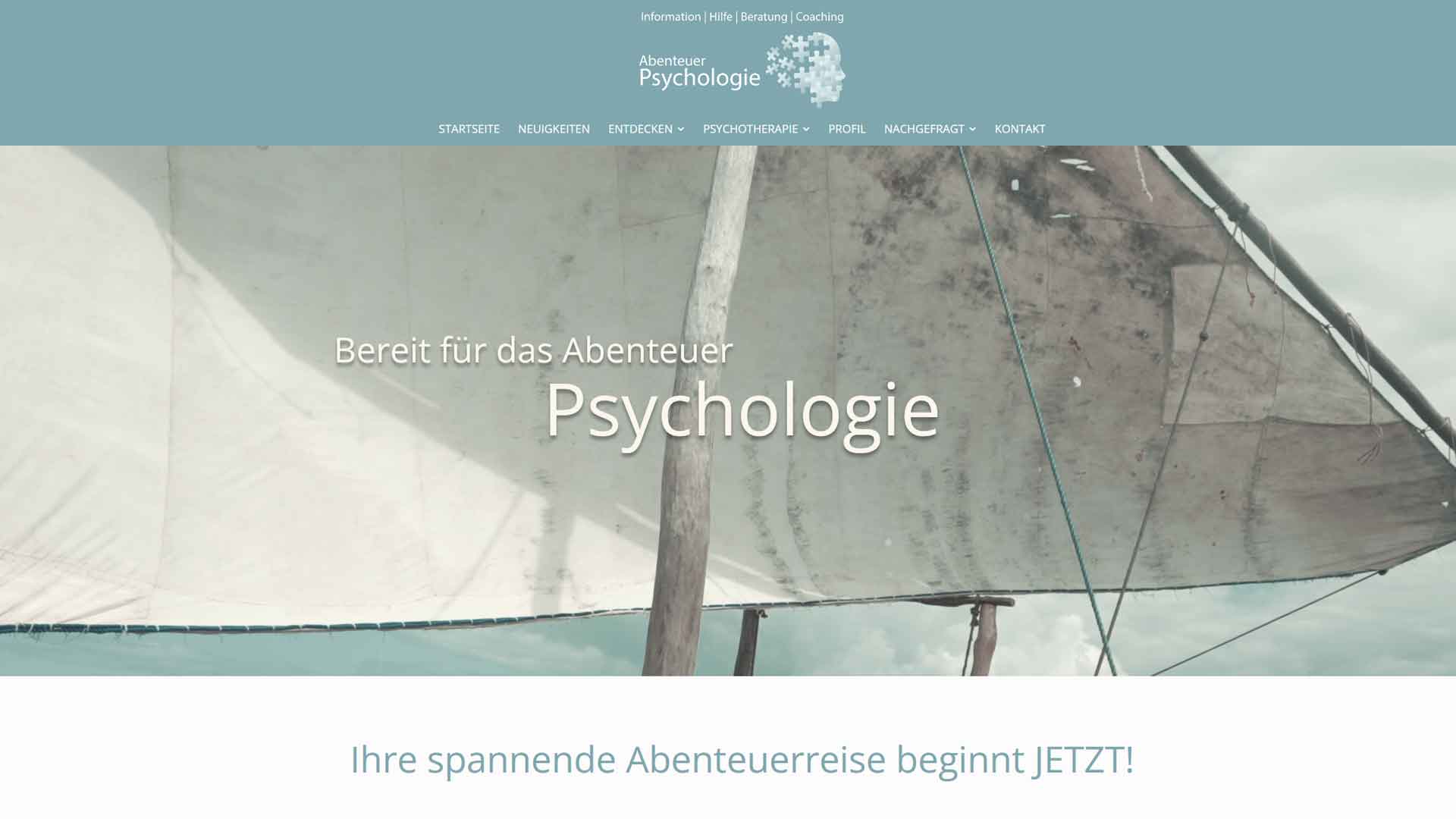 Werbeagentur für Webdesign in Augsburg – Abenteuer Psychologie | Information – Hilfe – Beratung – Coaching