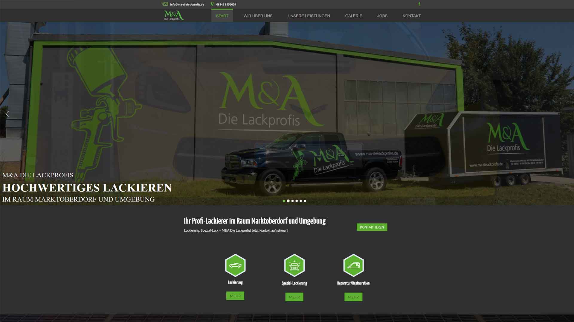 Werbeagentur für Webdesign in Augsburg – M&A Die Lackprofis